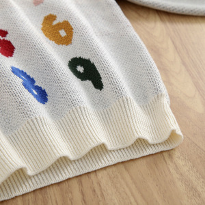 Haut <span class=keywords><strong>en</strong></span> <span class=keywords><strong>maille</strong></span> 100% coton pour bébé, nouveau style, <span class=keywords><strong>pull</strong></span> jacquard coloré et ludique pour garçons et filles, col à manches longues - Product Image 5