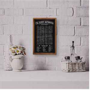 Rustic Wooden Framed Sign for Home Decor <strong>Funny</strong> Wooden Art with Humorous <strong>Quote</strong> for Farmhouse <strong>Bathroom</strong> Decor - Product Image 2