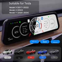 Électronique automobile : Modification de l'écran LCD du tableau de bord Tesla Model Y/3/YL, prend en charge plusieurs langues et l'affichage CarPlay
