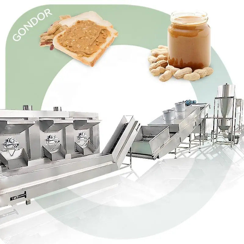 पूरी तरह से स्वचालित विनिर्माण संयंत्र कोलॉइड मिल मूंगफली मक्खन मशीन उत्पादन लाइन