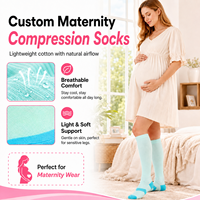 Chaussettes de compression montantes personnalisées pour femmes, avec soutien de la voûte plantaire, respirantes et anti-humidité, pour la course, le fitness et l'entraînement – Vente en gros