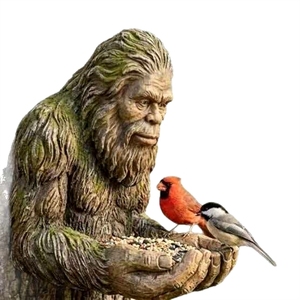 Comedero para Pájaros de Resina Bigfoot, Estación Decorativa Colgante para Árbol, para Jardín y Patio, Escultura Artística para Jardín - Product Image 5