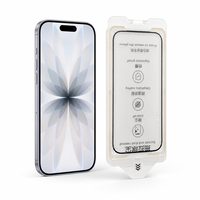 Protection d'écran en verre trempé mat Ultra Grip Guard pour iPhone 17 16 15 14 13 12 Pro Max avec kit de dépoussiérage
