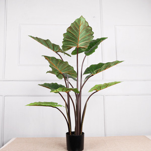 Planta Artificial de Alocasia Sanderiana, Árbol de Taro Arcoíris Nórdico Grande, Árbol Artificial de Plástico en Maceta para Decoración del Hogar - Product Image 6