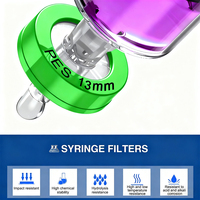 Filtersbio Biomed - Filtro de Jeringa Científico PES de 25 mm de Diámetro, Tamaño de Poro de 0.45 m, Paquete Estéril de 100 Unidades, OEM Disponible, ISO9001