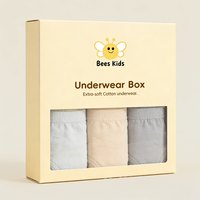 Boîtes pliantes personnalisées haut de gamme faites à la main pour sous-vêtements de bébé, emballages en papier couché pour chaussettes, réutilisables, portables, recyclables, imprimées