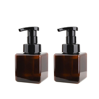 Flacon carré en PETG de 250 ml de luxe pour l'emballage de shampooing et de gel douche haut de gamme