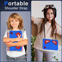 Étui robuste et résistant pour Samsung Tab A11 A9 8.7 avec béquille et bandoulière, design de dessin animé pour enfants, OEM ODM