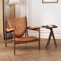 Fauteuil Master Chief de style italien d'occasion, en bois massif, rétro, rembourré en éponge, canapé pour salon, balcon, personnalisable, sans assemblage