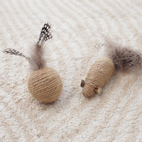 Corde de chanvre interactive boule de chat gratter Anti-morsure formation auto-relaxation boule de chanvre chat jouet chat jouet à mâcher pour les dents