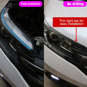 ไฟ LED DRL แบบบางพิเศษสำหรับรถยนต์ แถบไฟนำแสงสองสี ไฟเลี้ยวแบบยืดหยุ่นหลายสีสำหรับรถยนต์ - Product Image 5
