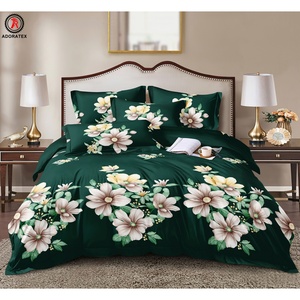 Tùy Chỉnh In 125gsm Bộ Đồ Giường Bộ Gối <span class=keywords><strong>Polyester</strong></span> Chất Lượng Tốt Tấm Ga Giường 3-Mảnh Bộ - Product Image 1