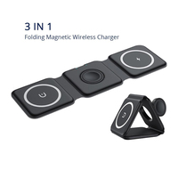 Station de charge sans fil magnétique 3 en 1, chargeur magnétique pliable pour iPhone, Apple Watch, AirPods