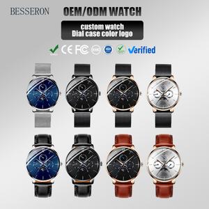 Reloj de Cuarzo de Lujo para Hombre, Personalizado, de Acero Inoxidable 316L, con Movimiento Japonés Miyota, Diseño Ejecutivo y Moderno, con Fase Lunar y Esfera de 42 mm - Product Image 1