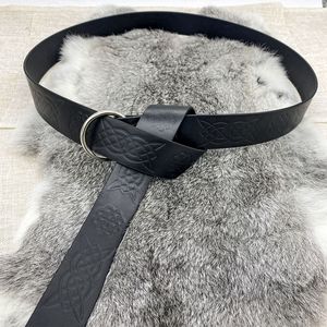 바이킹 르네상스 벨트 켈트 벨트 남성 PU 가죽 중세 허리띠 모험 전사 양각 코스프레 의상 액세서리 - Product Image 5