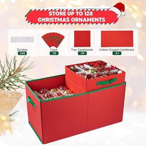 Caja <span class=keywords><strong>de</strong></span> Almacenamiento <span class=keywords><strong>para</strong></span> Adornos Navideños con Divisores, Organizador <span class=keywords><strong>de</strong></span> Bolas <span class=keywords><strong>de</strong></span> Navidad <span class=keywords><strong>de</strong></span> Gran Capacidad <span class=keywords><strong>para</strong></span> Guardar Decoraciones Navideñas - Product Image 4