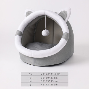 <span class=keywords><strong>Maison</strong></span> pour chat et chien à motif solide Toutes les saisons Fournitures pour animaux de compagnie Tapis fermé pour petits et moyens animaux de compagnie Compagnon d'hiver - Product Image 6