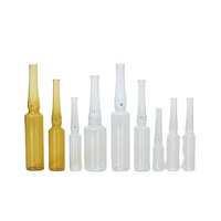 Flacons en verre pharmaceutique ambré clair de 1ml 5ml personnalisés flacon d'injection médicale de forme plate pour perfusion