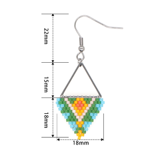 Go2BoHo Women's Trendy Jewelry Triangle Holder <strong>Diamond</strong> Miyuki Beads <strong>Dangle</strong> <strong>Earrings</strong> for Women Drop Earings - Product Image 6