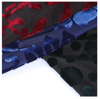 Mode burnout velours de soie floral imprimé tissu de velours