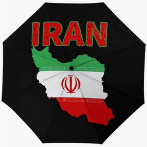Parapluie Automatique de Haute Qualité à Ouverture et Fermeture Entièrement Automatiques, Imprimé Drapeau National Créatif, Protection Solaire, Idéal pour les Voyages <span class=keywords><strong>en</strong></span> Iran - Product Image 2