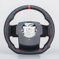 Volant en cuir multifonctionnel avec boutons, sport haut de gamme, fond plat, remplacement amélioré pour la plupart des modèles, performance de préhension accrue