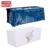 Housse de table en tissu Spandex imprimé sur mesure de 6 pieds pour événements, salons professionnels, décorations de mariage