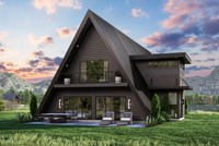 Cabane en acier à structure triangulaire moderne à trois côtés, petite maison urbaine/suburbaine pour les vacances en famille, le camping