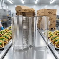 Récipient à clapet en plastique transparent PET jetable de qualité supermarché pour les aliments pour les fruits, les légumes, les gâteaux, les sushis, les emballages de chocolat