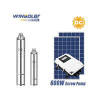 Système de pompe à vis DC 72V 600W Pompe à eau submersible solaire électrique pour puits profond pour usage domestique