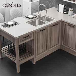 Armoires de cuisine modernes OPPOLIA style Shaker, placards laqués blancs pour projets résidentiels et fournitures de construction - Product Image 2