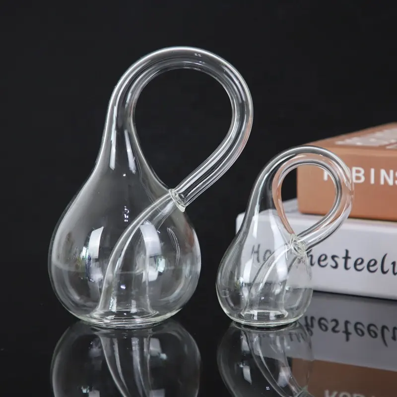 Artigianato in vetro soffiato a mano bottiglia di vetro borosilicato fabbrica all'ingrosso 4D klein bottiglia artigianato in vetro soffiato artificiale