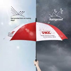 Promotional Branded Wind Proof Custom Logo Coloured Gift Pongee Automatic Straight <b>Large</b> Golf <b>Umbrellas</b> Parapluie for Outdoor - Product Image 3