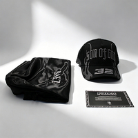 Casquette de baseball de luxe avec broderie 3D du logo, motif dragon chinois flamboyant, épingles métalliques en strass, en daim Shifu et coton, modèle Baez, avec ensemble de sac anti-poussière
