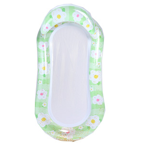 Inf Kelukeya Inflatable Floating <b>Bed</b> With Mesh For Adults Pool Float Green Flower Design - Product Image 5