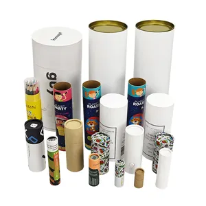 Soy Ink Custom Gift Cylinder Tubes 2.5in Diameter Tube Packaging Food Paper Tube