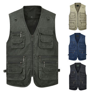 कपड़े अस्तर कस्टम लोगो पुरुषों आउटडोर मछली पकड़ने वाली बनियान वॉशकोट जैकेट होम्स वेस्ट फोटोग्राफर कार्गो बनियान - Product Image 2