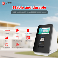 Caisse enregistreuse électronique KER 7 pouces avec lecteur de codes-barres, système de point de vente, panneau en verre trempé portable, Android/Windows SDK, intérieur