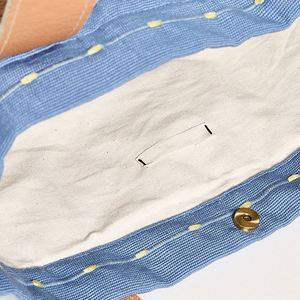 Bolso Tote Grande Personalizado para Mujer, de Lona de Algodón Resistente, para Primavera, Otoño y Verano, con Ribete de Cuero y Bordado - Product Image 4