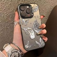 Coques de téléphone antichoc de luxe avec motifs papillons pour iPhone 17 Air 16 15 Plus Pro Max 14 13 12 11 X XR – Housse de protection