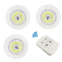 Lampe tactile à télécommande COB, 180 grammes, lampe de chevet LED 3+1 pour chambre à coucher, matériau ABS, alimentée par piles, pour armoire, placard