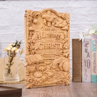 Plaque murale en bois Philippiens 4:13, verset biblique, décoration chrétienne pour la maison, l'église, cadeau
