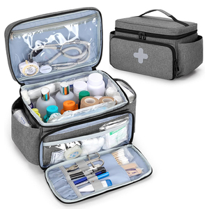 Petite trousse de rangement pour médicaments, trousse de premiers secours portable, imperméable, spacieuse, en polyester, pour les urgences familiales, l'été - Product Image 1