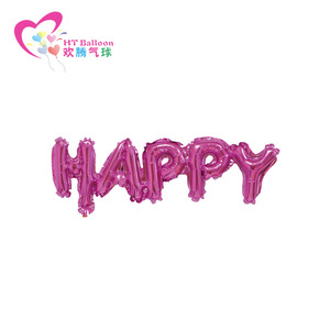 HT Toy <b>Balloon</b> Happy Letter Foil <b>Balloons</b> Metallic Mixing Color Birthday Party Street Stalls Decorations - Product Image 5