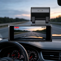 Caméra embarquée double objectif avec GPS, extensible jusqu'à 256 Go de stockage externe, enregistrement en boucle, surécriture, mise à jour du micrologiciel via carte TF et Wi-Fi