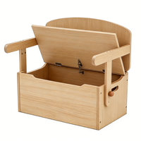 Ensemble de bureau et chaise pour enfants en bois multifonctionnel personnalisable, bureau d'étude convertible 3-en-1 et tabouret de rangement pour jouets