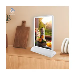 A4 desktop advertising light box LED rechargeable battery inside double-sided menu light box poster frame