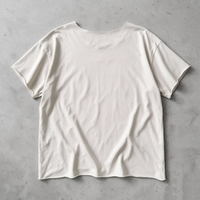 T-shirts en coton de haute qualité 150 g/m² à coupe courte et ourlet brut, coupe ajustée, effet vieilli personnalisé pour marque, pour usine de confection
