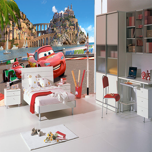 Carta <span class=keywords><strong>da</strong></span> Parati 3D con Auto Cartoon, Impermeabile e Antistatica, Murale Personalizzato per Camerette di Bambini, Asili e Ragazzi, Sfondo Anime per <span class=keywords><strong>Parete</strong></span> del Letto - Product Image 1