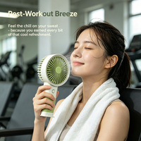 Mini Ventilador de Mano 2 en 1, Soporte para Teléfono de Escritorio, Recargable por USB, 3 Velocidades, Silencioso, Verde, Rosa, Azul, Regalo de Verano